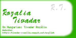 rozalia tivadar business card
